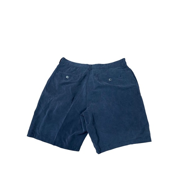Tommy Bahama Mens Silk Shorts Blue Size 34 Pleated Golf Casual - Picture 2 of 3